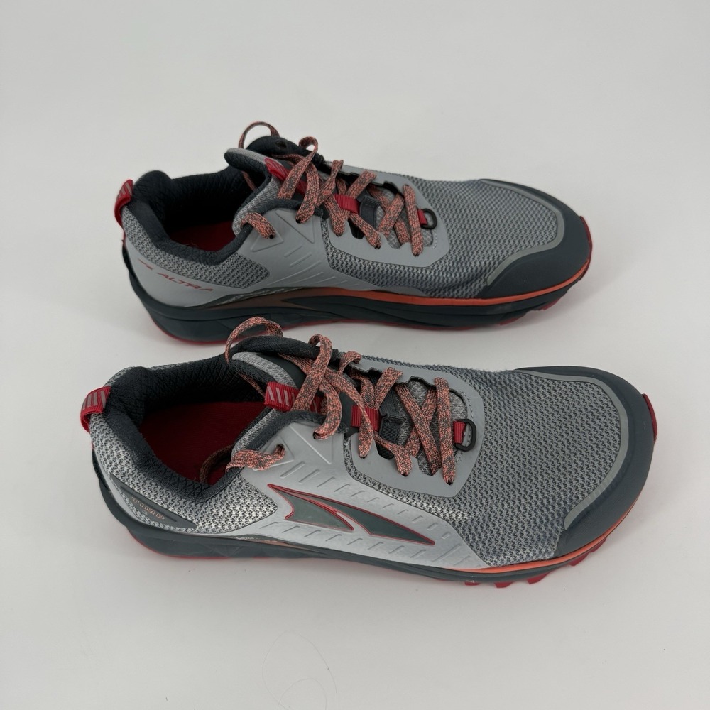 Altra Timp 3 Trail Running Shoes Women's US 8 Zero Drop Gray Red Lace Up - Picture 4 of 9